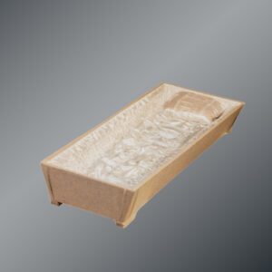 Drapēts koka zārks